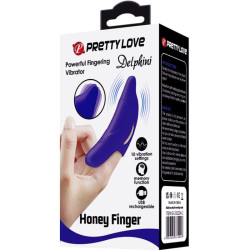 PRETTY LOVE - DELPHINI LEISTUNGSSTARKER DUNKELBLAUER FINGERSTIMULATOR – Produktansicht 10