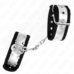 KINK - DÜNNE HANDGELENKSFESSELN SCHWARZ/SILBER 30 X 4 CM – Produktansicht 3