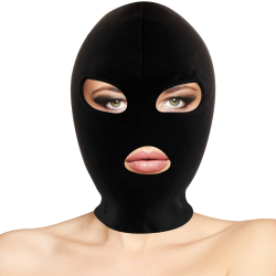 DARKNESS - BDSM-SUBMISSION-MASKE, MUND UND AUGEN SCHWARZ – Produktansicht 2