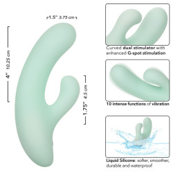 CALEXOTICS - PACIFICA FIJI VIBRATOR & ESTIMULATOR G-PUNKT 10 VIBRATIONEN AQUA – Produktansicht 7