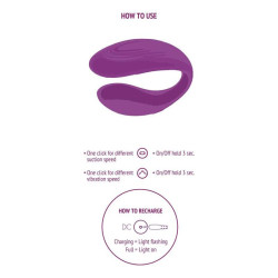 XOCOON - GEBUNDENER VIBRATOR FÜR LIEBESPAARE, LILA – Produktansicht 5