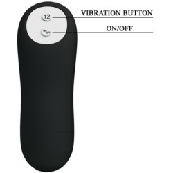 PRETTY LOVE - SILIKON ANAL PLUG PENIS FORM UND 12 VIBRATIONSMODI SCHWARZ – Produktansicht 5