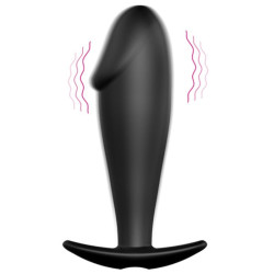 PRETTY LOVE - SILIKON ANAL PLUG PENIS FORM UND 12 VIBRATIONSMODI SCHWARZ – Produktansicht 9