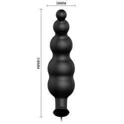 PRETTY LOVE - ANALPLUG AUS SILIKON EXTRA STIMULATION UND 12 VIBRATIONSMODI SCHWARZ – Produktansicht 5