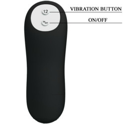 PRETTY LOVE - ANALPLUG AUS SILIKON EXTRA STIMULATION UND 12 VIBRATIONSMODI SCHWARZ – Produktansicht 6