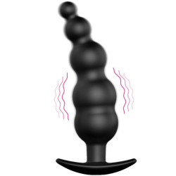 PRETTY LOVE - ANALPLUG AUS SILIKON EXTRA STIMULATION UND 12 VIBRATIONSMODI SCHWARZ – Produktansicht 8