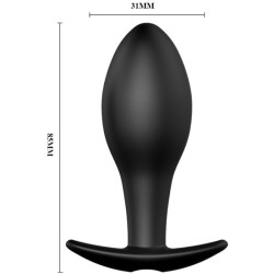PRETTY LOVE - ANAL PLUG ANKERFORM SILIKON 12 VIBRATIONSMODI SCHWARZ – Produktansicht 7