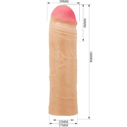 PRETTY LOVE - CHANE PENIS EXTENDER COVER FLEISCH – Produktansicht 4