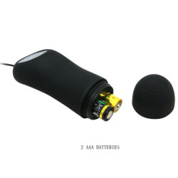 PRETTY LOVE - SILIKON ANALPLUG 12 VIBRATIONSMODI SCHWARZ – Produktansicht 6