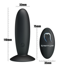 PRETTY LOVE - WIEDERAUFLADBARER ANALPLUG MIT VIBRATION UND KONTROLLE – Produktansicht 3
