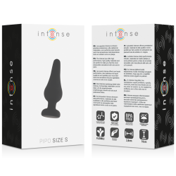 INTENSE - ANALPLUG PIPO S SCHWARZES SILIKON 9,8 CM – Produktansicht 4