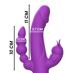 INTENSE - CASANOVA RABBIT SILIKONVIBRATOR DREIFACHMOTOR LILA – Produktansicht 3