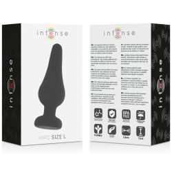INTENSE - ANALPLUG PIPO L SCHWARZES SILIKON 13 CM – Produktansicht 4