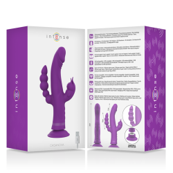 INTENSE - CASANOVA RABBIT SILIKONVIBRATOR DREIFACHMOTOR LILA – Produktansicht 6
