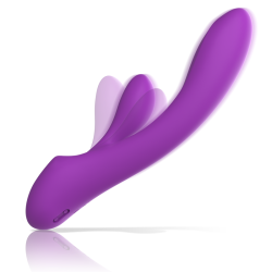 INTENSE - LUIGI RABBIT VIBRATOR FLÜSSIGES SILIKON LILA – Produktansicht 2