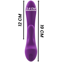 INTENSE - LUIGI RABBIT VIBRATOR FLÜSSIGES SILIKON LILA – Produktansicht 6