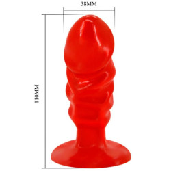 BAILE - UNISEX ANALPLUG MIT ROTEM SAUGNAPF – Produktansicht 3