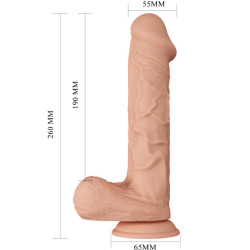 BAILE - SCHÖNE BEGEGNUNG BERGRRISI FLEXIBLER REALISTISCHER DILDO 26 CM NATÜRLICH – Produktansicht 8