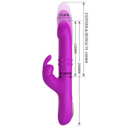 PRETTY LOVE - REESE VIBRATOR MIT LILA ROTATION – Produktansicht 6