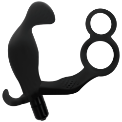 ADDICTED TOYS - ANALPLUG MIT DOPPELTEM PENISRING UND HODEN SCHWARZ – Produktansicht 3