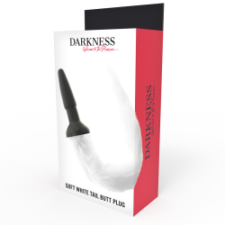 DARKNESS - SILIKON-ANALSPlug mit weißem Schwanz – Produktansicht 3