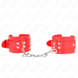 KINK - EINFACHE HANDGELENKSFESSELN ROT VERSTELLBAR 20-23 CM X 5,5 CM – Produktansicht 2