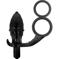 ADDICTED TOYS - ANALPLUG MIT DOPPELTEM SCHWARZEN RING – Produktansicht 2