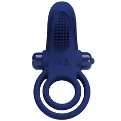 PRETTY LOVE - BRONSON DOPPELRING MIT VIBRATION BLAU – Produktansicht 2