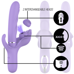 INTENSE - BILLIE MULTIFUNKTIONALER WIEDERAUFLADBARER SAUGVIBRATOR MIT LILA DRUCKKNOPF – Produktansicht 2