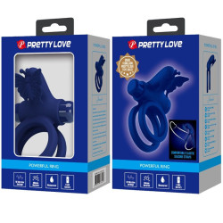 PRETTY LOVE - JAMELE DOPPELRING MIT VIBRATION & SCHMETTERLINGSTIMULATOR BLAU – Produktansicht 10