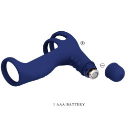 PRETTY LOVE - ELISH VIBRATIONSRING MIT VERLNGERUNG BLAU – Produktansicht 6