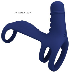 PRETTY LOVE - ELISH VIBRATIONSRING MIT VERLNGERUNG BLAU – Produktansicht 7