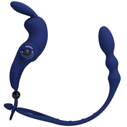 PRETTY LOVE - AYAD RABBIT VIBRATORRING MIT STECKER BLAU – Produktansicht 2