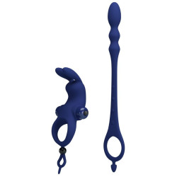 PRETTY LOVE - AYAD RABBIT VIBRATORRING MIT STECKER BLAU – Produktansicht 5