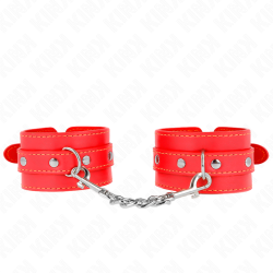 KINK - DÜNNE HANDGELENKSFESSELN ROT VERSTELLBAR 21-33 CM – Produktansicht 2