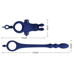 PRETTY LOVE - AYAD RABBIT VIBRATORRING MIT STECKER BLAU – Produktansicht 8