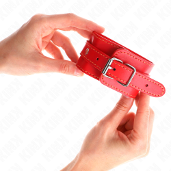 KINK - DÜNNE HANDGELENKSFESSELN ROT VERSTELLBAR 21-33 CM – Produktansicht 3