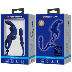 PRETTY LOVE - AYAD RABBIT VIBRATORRING MIT STECKER BLAU – Produktansicht 11