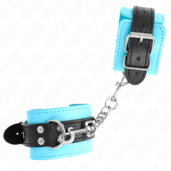 KINK - HAKEN-HANDFESSELN BLAU PELZGEFÜTTERT VERSTELLBAR 20-28 CM X 5,5 CM – Produktansicht 3