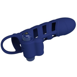 PRETTY LOVE - ALTAF VIBRATORRING MIT SILIKONHÜLLE BLAU – Produktansicht 2