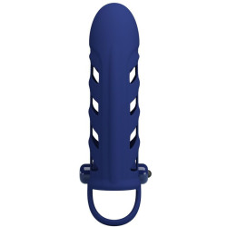 PRETTY LOVE - ALTAF VIBRATORRING MIT SILIKONHÜLLE BLAU – Produktansicht 5