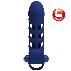 PRETTY LOVE - ALTAF VIBRATORRING MIT SILIKONHÜLLE BLAU – Produktansicht 6