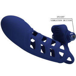PRETTY LOVE - ALTAF VIBRATORRING MIT SILIKONHÜLLE BLAU – Produktansicht 8