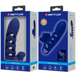 PRETTY LOVE - ALTAF VIBRATORRING MIT SILIKONHÜLLE BLAU – Produktansicht 10