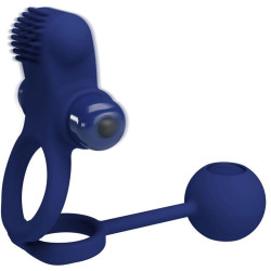 PRETTY LOVE - REMINGTON DOPPELVIBRATIONSRING MIT STECKER BLAU – Produktansicht 4