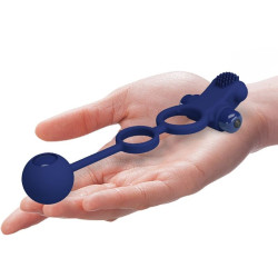 PRETTY LOVE - REMINGTON DOPPELVIBRATIONSRING MIT STECKER BLAU – Produktansicht 5