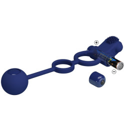 PRETTY LOVE - REMINGTON DOPPELVIBRATIONSRING MIT STECKER BLAU – Produktansicht 8