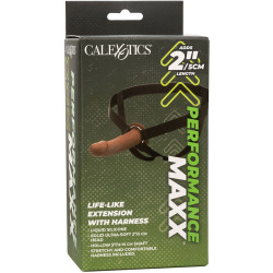 CALEXOTICS - PERFORMANCE MAXX LEBENSECHTE VERLNGERUNG MIT GESCHIRR, BRAUN – Produktansicht 16