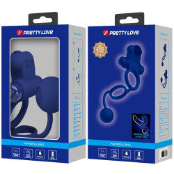 PRETTY LOVE - REMINGTON DOPPELVIBRATIONSRING MIT STECKER BLAU – Produktansicht 10