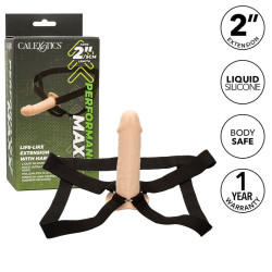 CALEXOTICS - PERFORMANCE MAXX LEBENSECHTE VERLNGERUNG MIT GURT, HELLE HAUT – Produktansicht 2